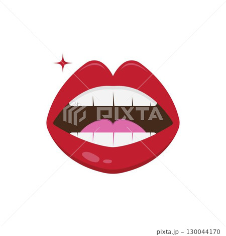 Vector illustration of sexy woman lips with different emotions. Vector illustration of sexy woman lips with different emotions. 130044170