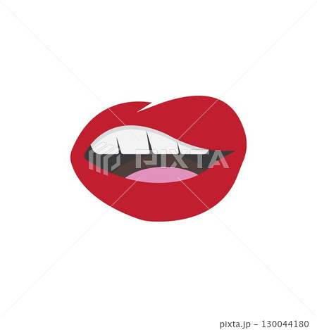 Vector illustration of sexy woman lips with different emotions. 130044180