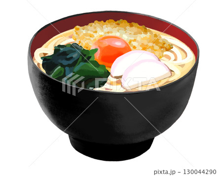 月見うどん（黒赤椀） 130044290