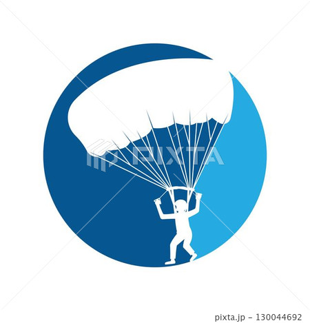 Skydiving logo design vector template, Parachuting logo design Skydiving logo design vector template, Parachuting logo design 130044692