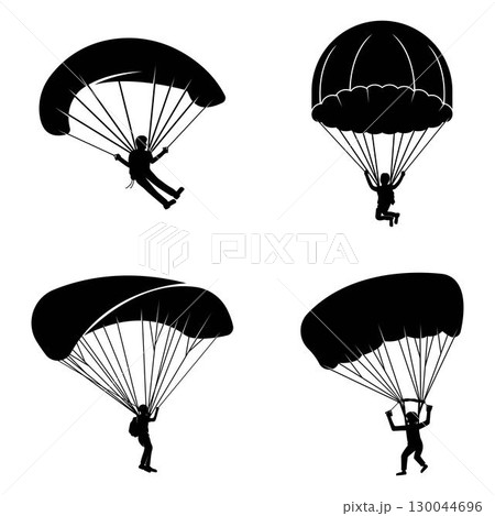 Skydiving logo design vector template, Parachuting design Skydiving logo design vector template, Parachuting design 130044696