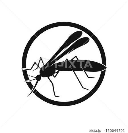 Mosquito Logo Design Vector Illustration. Mosquito Logo Design Vector Illustration. 130044701