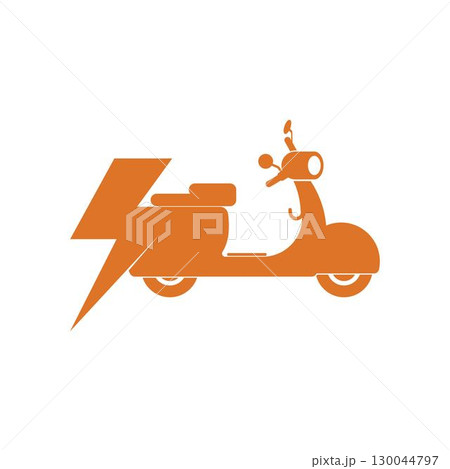 Electric motorcycle logo design Electric motorcycle logo design 130044797