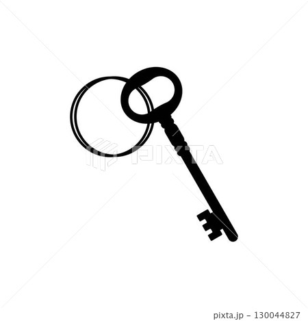 Key Icon Vector Illustration. Flat Key Icon Sign 130044827