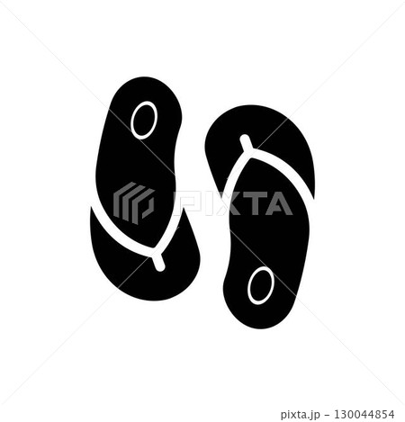 Slippers icon logo design illustration template 130044854