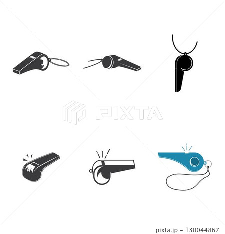 Whistle logo illustration template vector Whistle logo illustration template vector 130044867