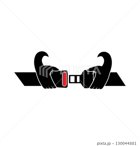 Seat belt icon vector illustration design Seat belt icon vector illustration design 130044881