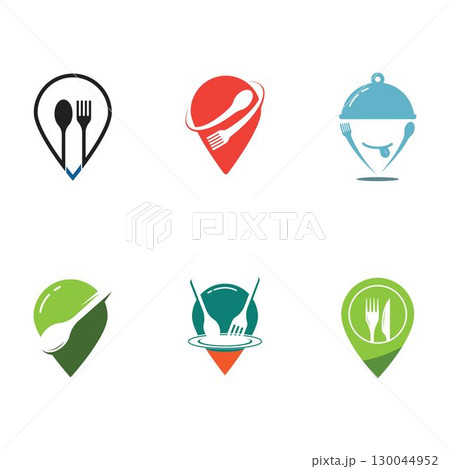 Food Location or point Icon Logo Design 130044952