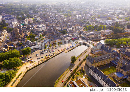 Scenic view of the city of Lannion in the Brittany region Scenic view of the city of Lannion in the Brittany region 130045088