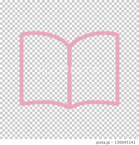 簡單的粉紅色書籍、筆記本圖示（無文字） 130045141