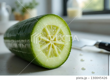 A Glimpse of Refreshing Cucumber 130045426