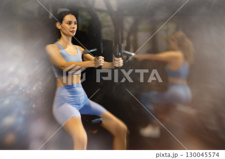 Woman doing strength training 130045574