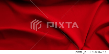 Red Fabric Background Texture Silk Linen Cloth Satin Luxury Abstract Material Dark Elegant Gradient Pattern Textile Banner Fashion Backdrop Christmas Summer Travel, Poster Template Card Wallpaper. 130046233