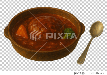 【洋食屋】煮込みハンバーグのイラスト 130046377