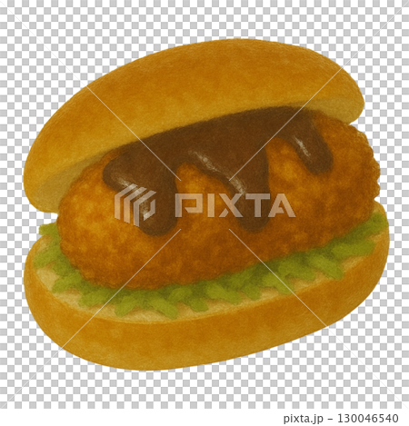 [Bread] Croquette bread illustration 130046540