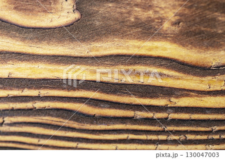 Closeup view of the intricate grain pattern of rustic hardwood surface. Wood texture background Closeup view of the intricate grain pattern of rustic hardwood surface. Wood texture background 130047003