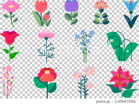 デザイン的な花のデザイン集 130047088