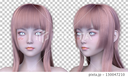 女性の顔アップ 女性の顔アップ 130047210