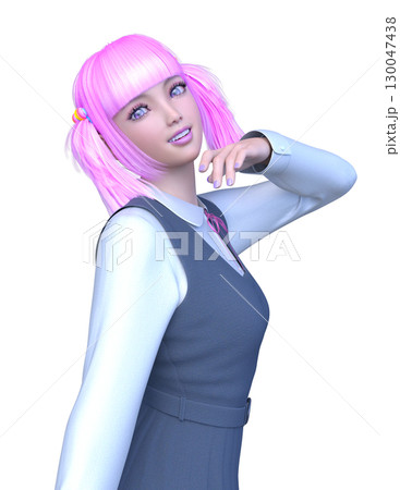 ジャンパースカートの女性 130047438