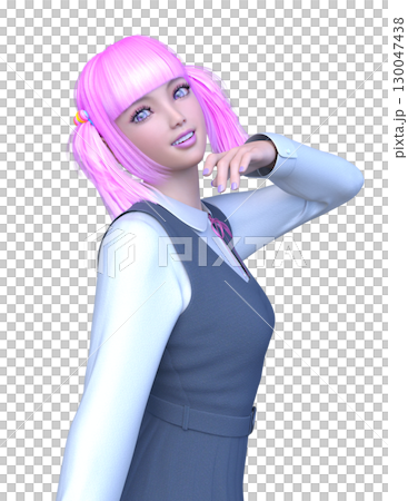 ジャンパースカートの女性 130047438