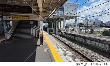 東武東上線武蔵嵐山駅ホームの風景 東武東上線武蔵嵐山駅ホームの風景 130047511