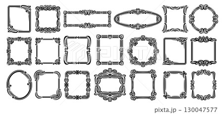 Vector set of decorative Frames Vector set of decorative Frames 130047577