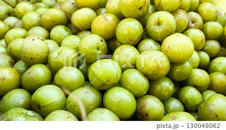 Fresh Indian Gooseberries or Amla at Local Market 130048062