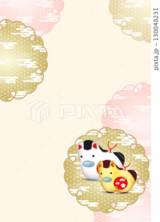 午 年賀状 干支 背景 午 年賀状 干支 背景 130048231