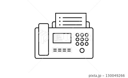 FAX機能付き電話機のイラスト 130049266