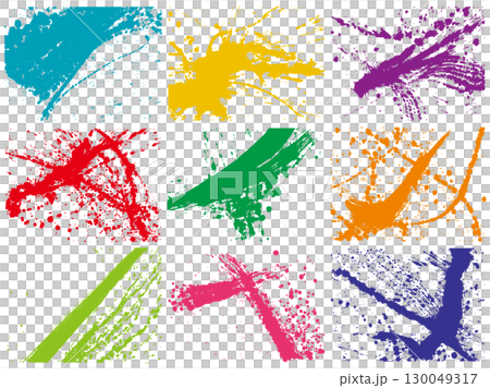 Set of hand-drawn calligraphy illustrations 130049317