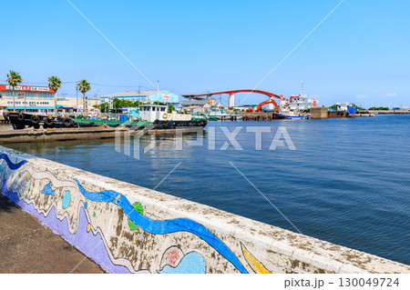 千葉県 木更津市 木更津港と中の島大橋 千葉県 木更津市 木更津港と中の島大橋 130049724
