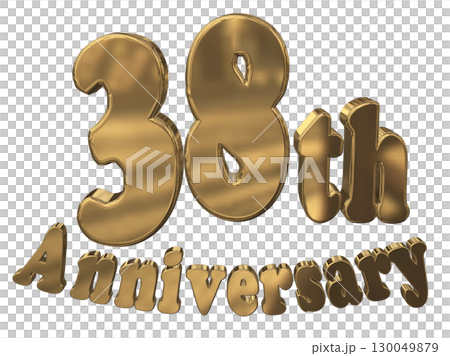 3DCG text "38th Anniversary/38th Anniversary Mark Sparkle" 130049879