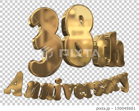 3DCG text "38th Anniversary/38th Anniversary Mark Sparkle" 3DCG text "38th Anniversary/38th Anniversary Mark Sparkle" 130049881