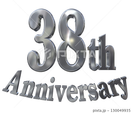 3DCG文字「38th Anniversary/38周年マークキラキラ」 130049935