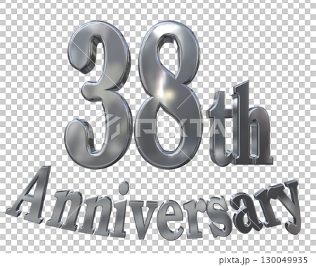 3DCG文字「38th Anniversary/38周年マークキラキラ」 130049935