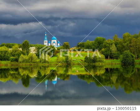 Thunderstorm front over the pond. Gatchina Thunderstorm front over the pond. Gatchina 130050115