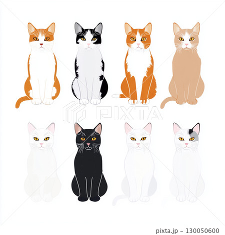 見上げる猫たちのボーダーセット 見上げる猫たちのボーダーセット 130050600