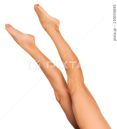 Female legs isolated on white background 130050695