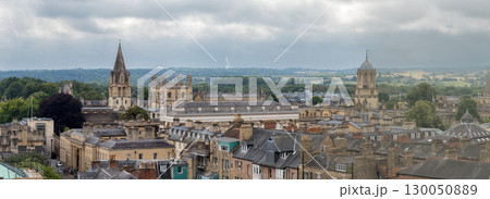 Historic Cityscape with Iconic Medieval Spires and Towers - 130050889