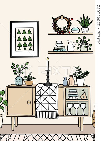 サイドボードと飾り棚のポストカード サイドボードと飾り棚のポストカード 130051072