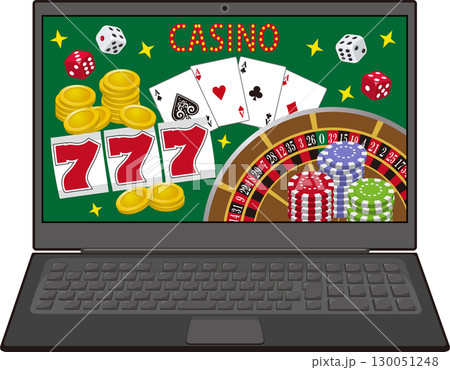 ノートパソコンのオンラインカジノ画面 ノートパソコンのオンラインカジノ画面 130051248