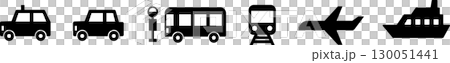 Vehicle, route, and transportation icon set Vehicle, route, and transportation icon set 130051441