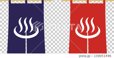 溫泉暖簾/窗簾插圖 溫泉暖簾/窗簾插圖 130051446