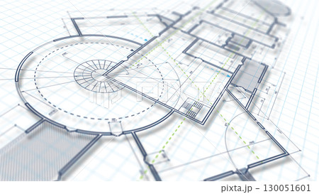 House plan project .Technical drawing background. Engineering design .illustration. 130051601