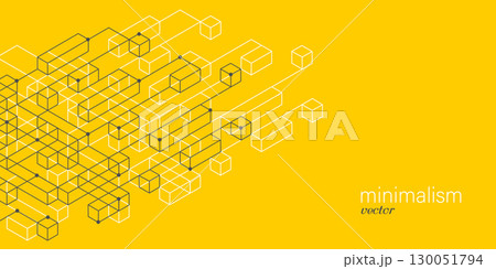 Background from cubes and lines. Linear geometric drawing.Abstraction,Vector illustration. Background from cubes and lines. Linear geometric drawing.Abstraction,Vector illustration. 130051794