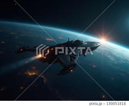 空を飛ぶ宇宙船 130051818