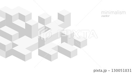 Technological white background .Isometric squares.Geometric lines.Abstract tech.Vector illustration. Technological white background .Isometric squares.Geometric lines.Abstract tech.Vector illustration. 130051831