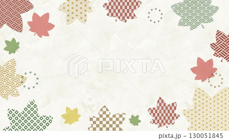 秋の和風背景、敬老の日、お歳暮、和柄背景イメージ 130051845