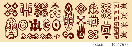 African symbol doodle collection 130052678