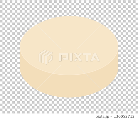 圓形淺棕色藥片的插圖 - 用於醫療藥物和補充劑的簡單藥片材料 130052712